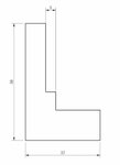 Houten baklijst blank 10 mm trap 3D M450 Kies uw standaardformaat