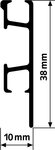 click rail pro, alu geborsteld, 200 cm (5 stuks) 05.05320
