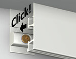 CLICK RAIL PRO, ALU GEBORSTELD, 300cm, max. 50kg (5 stuks) 05.05330