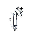 plafondbevestiging zelfklemmend 1,2 mm DO1NI zilver