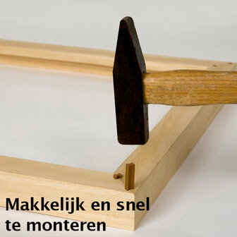 Houten baklijst blank 10 mm M400 Kies uw standaardformaat