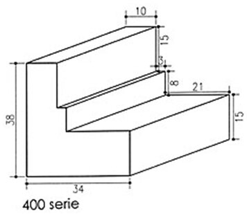 Houten baklijst wit licht ingewassen 10 mm M401 Kies uw standaardformaat