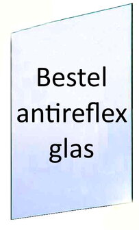 Antireflex (ontspiegeld) glas 2 mm dik