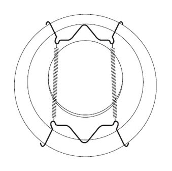 bordenhanger Mini 13-19 cm kleur wit