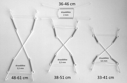 bordenhanger wit XXXL 48-61 cm extra zwaar