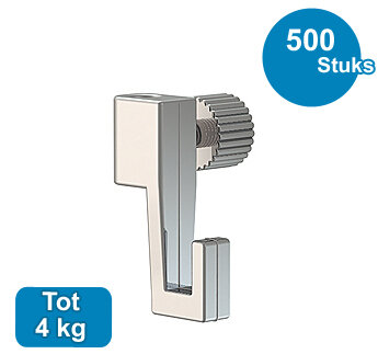 MINI-HAAK, 4kg, per 500 stuks 9.4205B voor max. 2 mm perlondraad en staaldraad