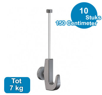 OPHANGSET GLIJDER, max. 7kg, 150cm, per 10 stuks 9.4402