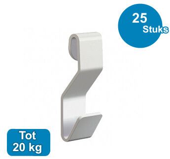 S-HAAK, WIT, max. 20kg, per 25 stuks 9.4500