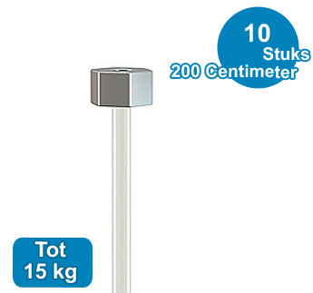 PERLON + GLIJDER, 2mm, 200cm, per 10 stuks 9.4426