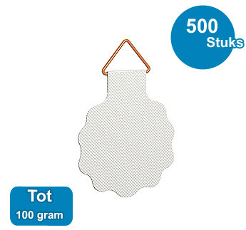 plakhanger, 30mm, max. 100 gram, per 1000 stuks