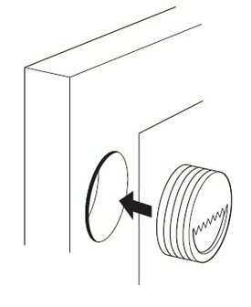 ophangdopje 5 mm hoog 20 mm breed per 1 stuk