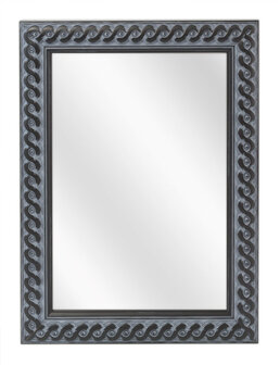 Houten Spiegel M2702 oud zwart kies uw spiegelmaat
