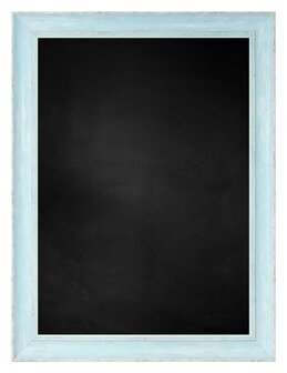 Krijtbord met M61109 Lijst pastel blauw kies uw bordformaat