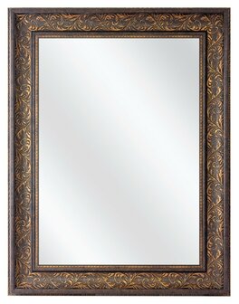 Glazen Spiegel met Luxe Barok lijst Oud Brons kies uw standaardformaat