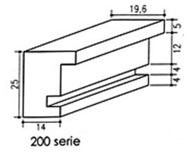 zwart ingewassen houten wissellijst M202 (M200 serie) Kies uw standaardformaat