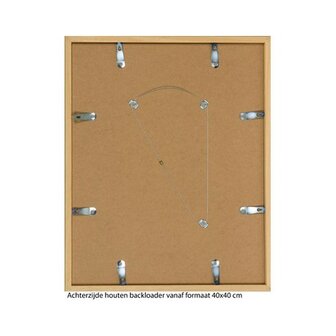 wit ingewassen houten wissellijst M204 (M200 serie) Kies uw standaardformaat