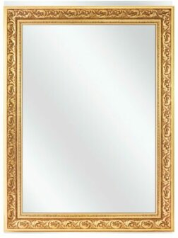 Glazen Spiegel met Luxe Ornament lijst Goud kies uw standaardformaat