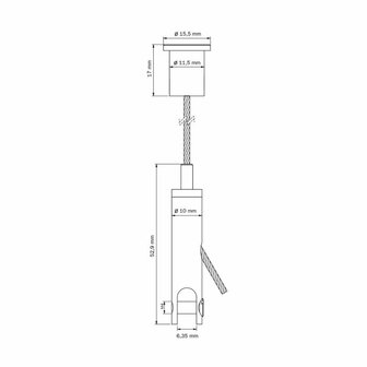 ophangset met paneelhanger (6mm) aan plafonds