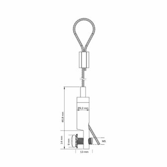 ophangset met paneelhanger (groot) en lus