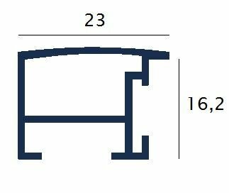  Aluminium Spiegel M62 Zwart Geschuurd kies uw standaardformaat