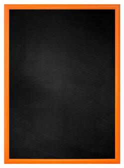 Krijtbord met M22211 Lijst oranje kies uw bordformaat