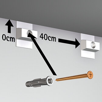 CLICK RAIL, WIT, 200 cm, 20 kg per meter, per 5 stuks 9.4303