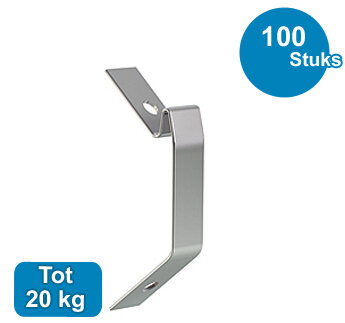 SCHUIFVEER, RVS, 3mm, max. 20 kg, per 100 stuks 9.4170B