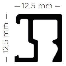 contour rail alu 300 cm