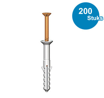 SLAGPLUG PRO, 5 X 40 (INCL. SCHROEF), per 200 stuks 9.4125