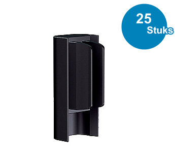 click rail, zwart, eindkap, per 25 stuks 9.4112