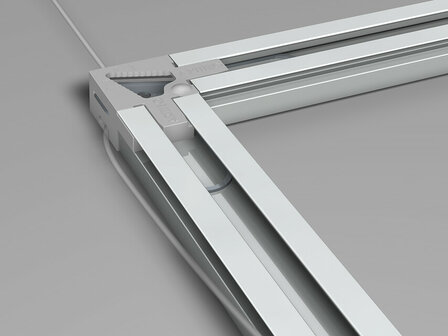 back frame rail 8 mm 300 cm zilver geanodiseerd per 5 stuks