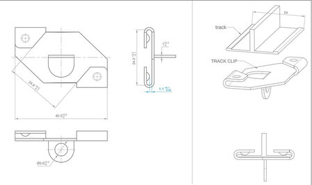 systeemplafondclip 24 mm wit