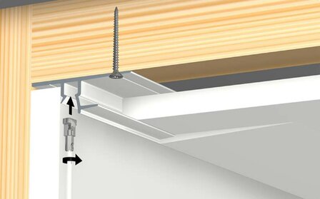 shadowline drywall bevestiging gipsplaten 13 mm wit 200 cm