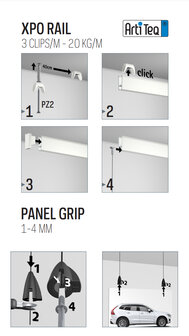 montageset xpo rail wit (10 sets)