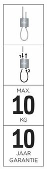 loop hanger 1,0 - 1,5 mm per stuk
