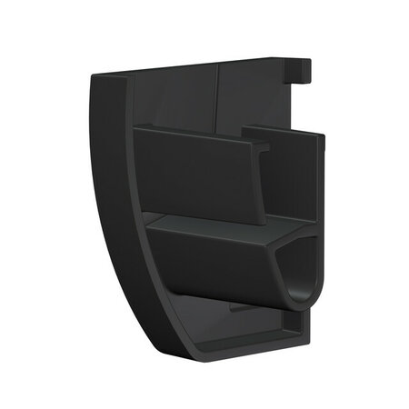 set eindkappen zwart voor de up rail (25 stuks)