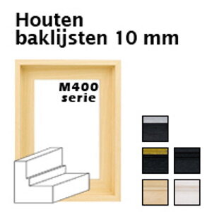 Houten baklijst blank 10 mm M400 Kies uw standaardformaat