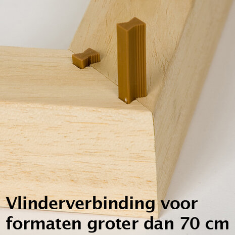 Houten baklijst blank ongelakt 20mm M4045 Kies uw standaardformaat