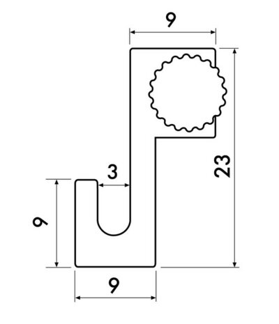 MINI-HAAK,  4kg, per 25 stuks 9.4205 voor max. 2 mm perlondraad en staaldraad