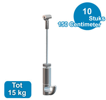 SET TWISTER 2 mm 150cm + LOQQER, max. 15kg, per 10 stuks 9.6669