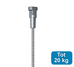 blister art 7, staaldraad 2 mm + twister, 200cm, max. 20kg, per set 9.7077