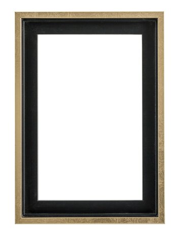  Luxe Houten baklijst M4413 zwart goud Gefineerd Kies uw standaardformaat