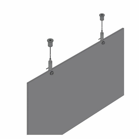 ophangset met paneelhanger (10mm) aan plafonds