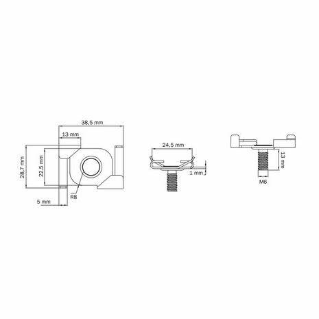 STAS systeemplafond clip