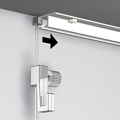 top rail, wit, 300cm, max. 20kg /m1, per stuk 9.4310AA