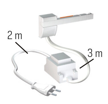 Combi Rail Pro Light LED wit RAL9010 complete set 400 cm