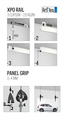 xpo rail 200 cm zwart per 5 stuks