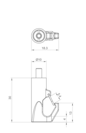 staaldraadhaak zelfklemmend 1,2 mm ST01BL