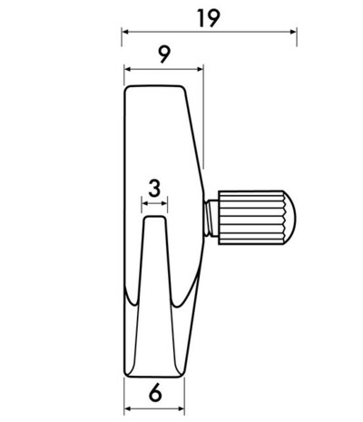 OPHANGHAAK, ZWAAR MESSING, 7kg, per 25 stuks 9.4219 voor max. 2 mm perlondraad en staaldraad