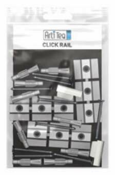 montageset click rail 300 cm alu (10 sets)